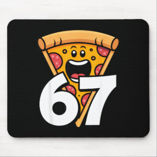 Funny 67 Meme Six Seven Humor Food Zza Mouse Pad