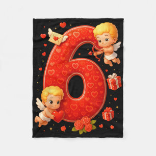 Funny 67 Meme Six Seven Matching Couples Valentine Fleece Blanket