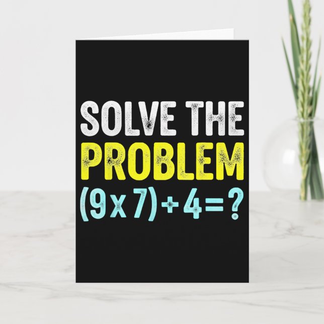 Funny 67 Meme Six Seven Math Teacher Brain-rot Jok Card (Front)