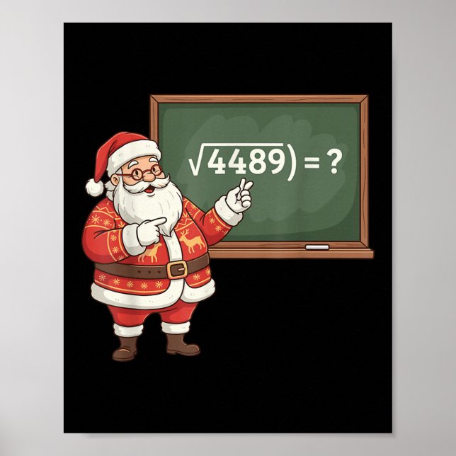 Funny 67 Meme Six Seven Math Teacher Christmas Gen Poster (Front)