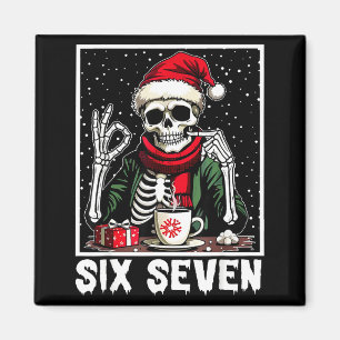 Funny 67 Meme Skeleton 67 Christmas Holiday Women  Magnet
