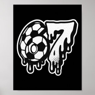 Funny 67 Meme Slang Soccer Ice Cream Drip Six Seve Poster