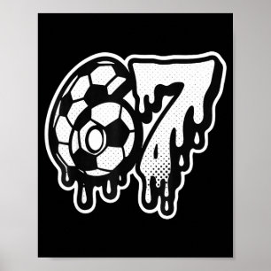 Funny 67 Meme Slang Soccer Ice Cream Drip Six Seve Poster