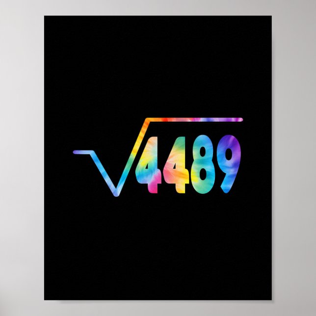 Funny 67 Meme Square Root 4489 Slang Math Teacher  Poster (Front)