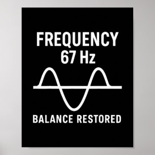 Funny 67 Meme Trend Six Seven Gen Alpha Slang Freq Poster