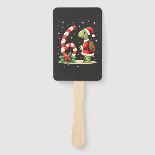 Funny 67 Meme Turtle Christmas PJm Men Women Famil Hand Fan