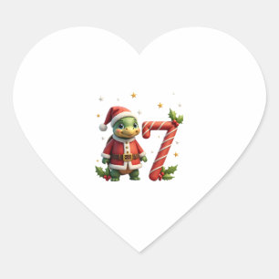 Funny 67 Meme Turtle Christmas PJm Men Women Famil Heart Sticker