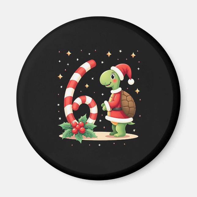 Funny 67 Meme Turtle Christmas PJm Men Women Famil Magnet (Front)