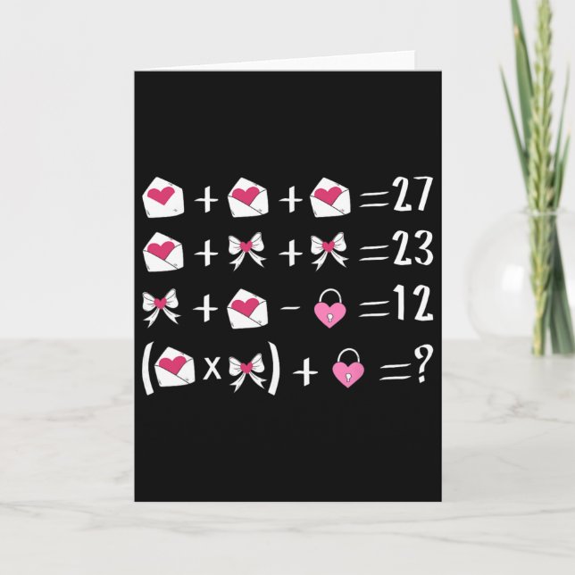 Funny 67 Meme Valentine Math Teacher Bow Six Seven Card (Front)