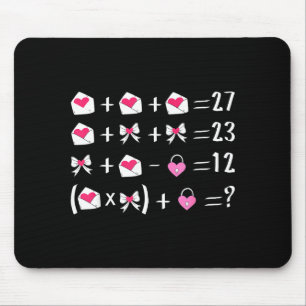 Funny 67 Meme Valentine Math Teacher Bow Six Seven Mouse Pad