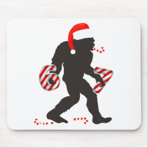 Funny 67 Meme With Bigfoot And Candy Canes Christm Mouse Pad