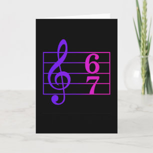 Funny 67 Music Meme Slang Music Teacher Humour Ret Card