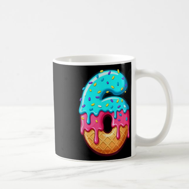 Funny 67 Number 6 Ice Cream Drip Meme Matching Gro Coffee Mug (Right)