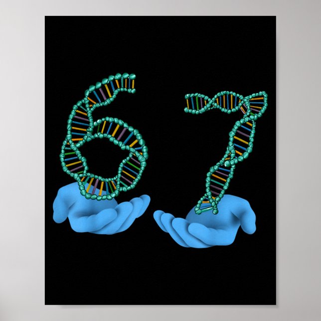 Funny 67 Number Meme Dna Replication Molecular Sci Poster (Front)