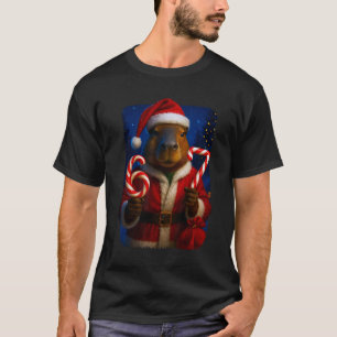Funny 67 Santa Capyra Six Seven Ironic Christmas M T-Shirt