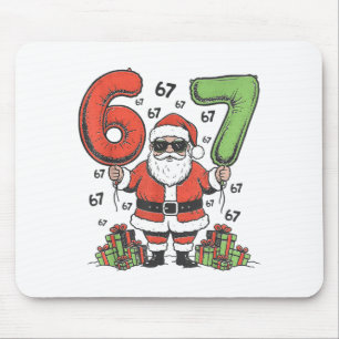 Funny 67 Santa Six Seven Christmas 67 Meme Bruh Bo Mouse Pad