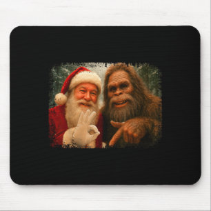 Funny 67 Santa With Bigfoot Six Seven 6 7 Meme Chr Mouse Pad