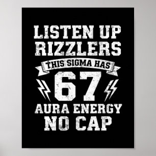 Funny 67 Shirt Meme Six Seven  Poster