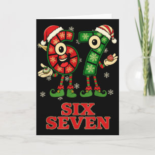Funny 67 Six Seven 6-7 Italian Christmas Holiday W Card