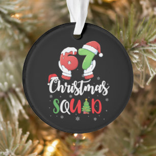 Funny 67 Six Seven Brianrot Christmas Squad Ornament