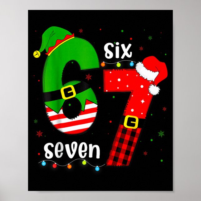 Funny 67 Six Seven Christmas Boys Girls Kids Teens Poster (Front)