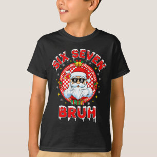 Funny 67 Six Seven Christmas Bruh Santa Kids Boys T-Shirt