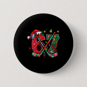 Funny 67 Six Seven Christmas Ice Hockey 6 Cm Round Badge