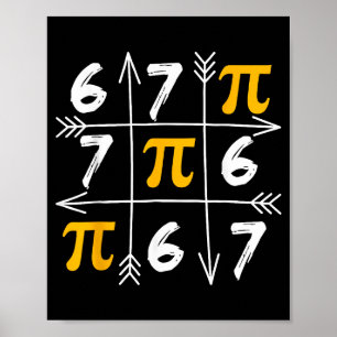 Funny 67 six seven day 3.14 math meme number humou poster