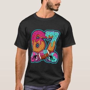 Funny 67 Six Seven Meme American Football Number # T-Shirt