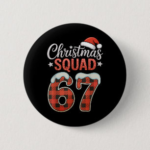 Funny 67 Six Seven Meme Brainrot 67 Christmas Squa 6 Cm Round Badge