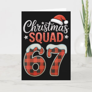 Funny 67 Six Seven Meme Brainrot 67 Christmas Squa Card