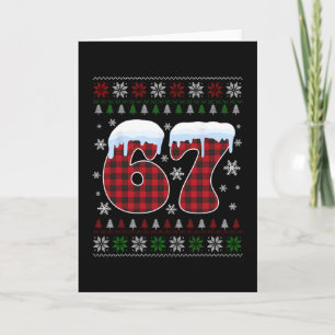 Funny 67 Six Seven Meme Brainrot Cringe Christmas  Card