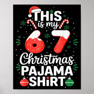 Funny 67 Six Seven Meme Brainrot Cringe Christmas  Poster