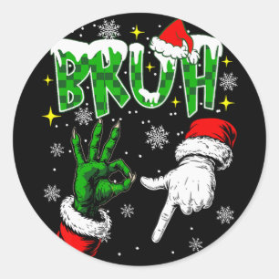 Funny 67 Six Seven Meme Christmas 6 7 Tee Gen Z Sl Classic Round Sticker