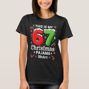 Funny 67 Six Seven Meme Christmas Pajama Shirt Kid
