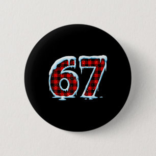 Funny 67 Six Seven Meme Christmas Pajamas 6 Cm Round Badge