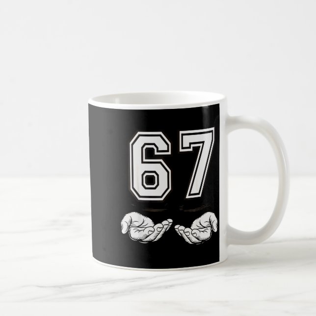 Funny 67 Six Seven Meme Couple Matching Costume  Coffee Mug (Right)