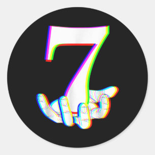 Funny 67 Six Seven Meme Couple Matching Halloween  Classic Round Sticker