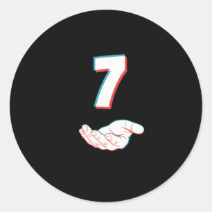 Funny 67 Six Seven Meme Couple Matching Halloween  Classic Round Sticker