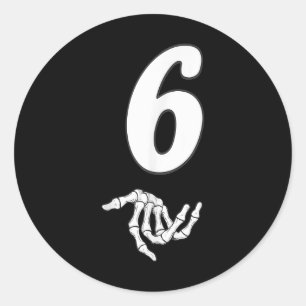 Funny 67 Six Seven Meme Couple Matching Halloween Classic Round Sticker