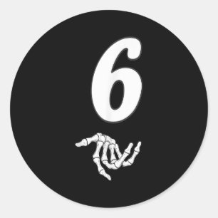 Funny 67 Six Seven Meme Couple Matching Halloween  Classic Round Sticker