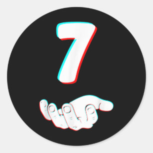 Funny 67 Six Seven Meme Couple Matching Halloween  Classic Round Sticker