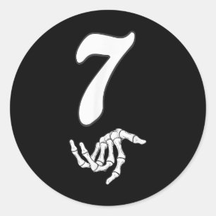 Funny 67 Six Seven Meme Couple Matching Halloween Classic Round Sticker