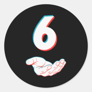 Funny 67 Six Seven Meme Couple Matching Halloween Classic Round Sticker