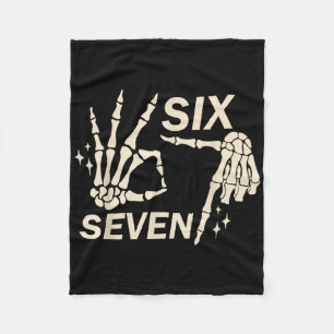 Funny 67 Six Seven Meme Couple Matching Halloween Fleece Blanket