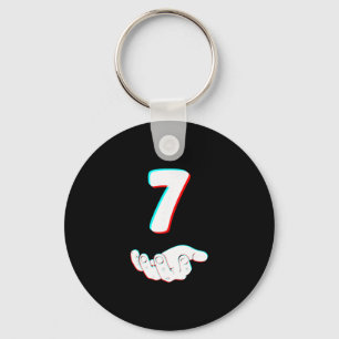 Funny 67 Six Seven Meme Couple Matching Halloween  Key Ring