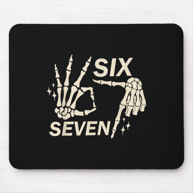 Funny 67 Six Seven Meme Couple Matching Halloween  Mouse Pad (Front)