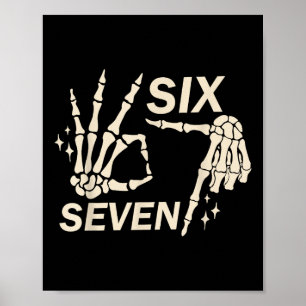 Funny 67 Six Seven Meme Couple Matching Halloween Poster