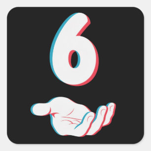 Funny 67 Six Seven Meme Couple Matching  Square Sticker