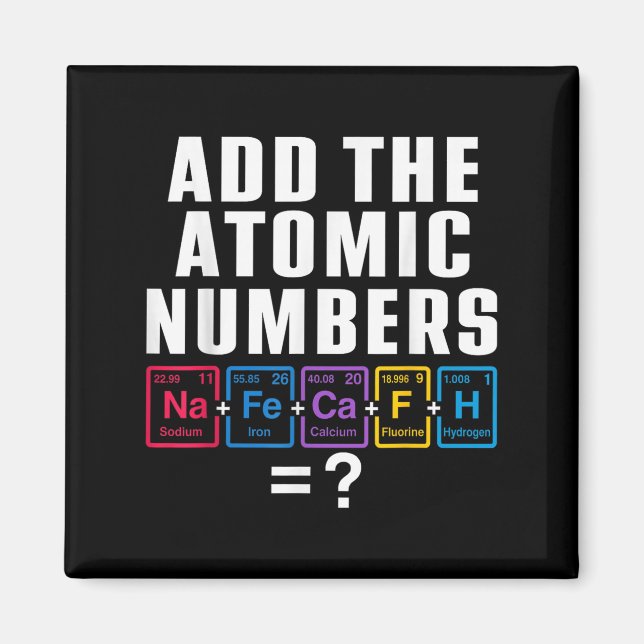 Funny 67 Six Seven Meme Matching Elements Periodic Magnet (Front)